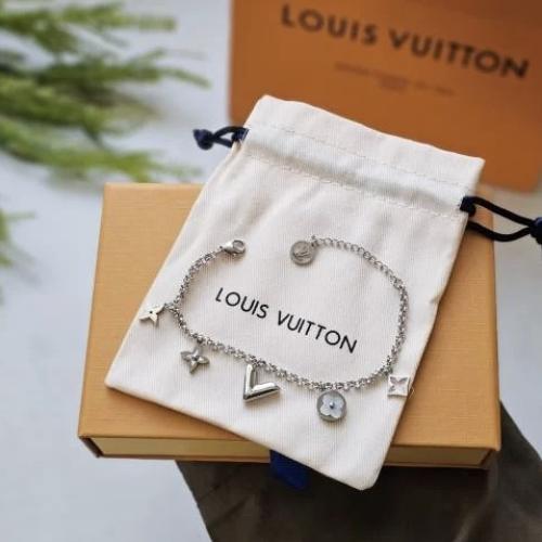 إسوارة LOUIS VUITTON معدن فضي- صدفي