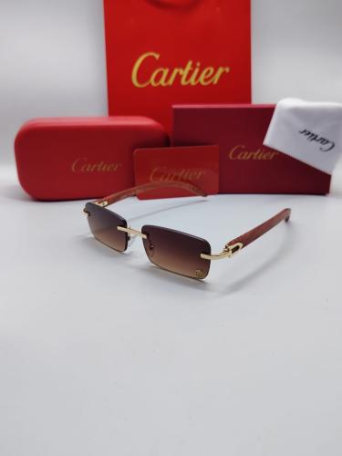 نظارة carter اطار خشبي - عدسة بني مدرج