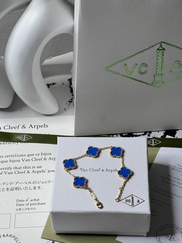 إسوارة Van cleef ذهبي -أزرق