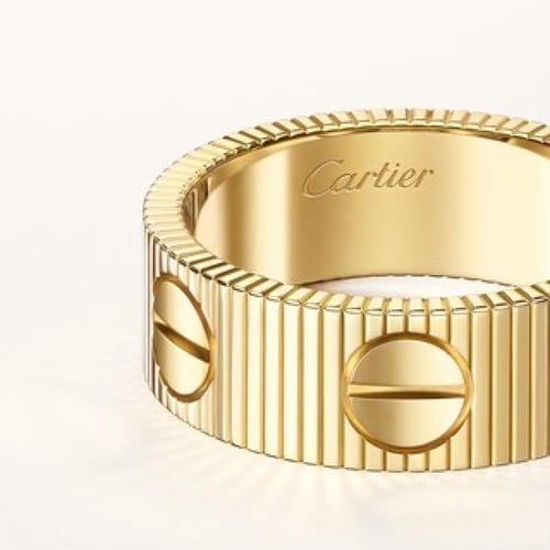 أسوارة + خاتم cartier مقاس 15 سم ذهبي