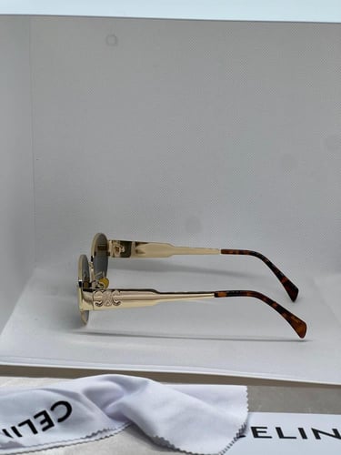 نظارة CELINE إطار ذهبي تايقر - عدسة زيتي