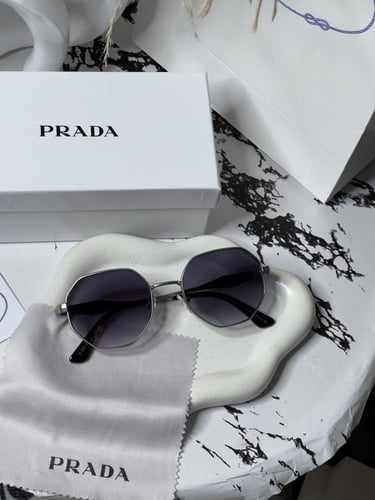 نظارة PRADA أطار - فضي عدسة مدرج