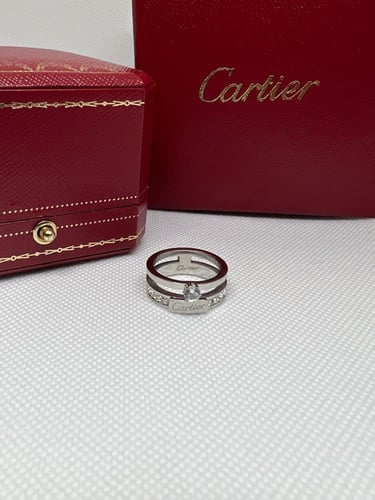 خاتم carter الماسي فضي