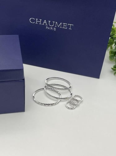 اسوارة + خاتم شوميه فضي مقاس 17 سم