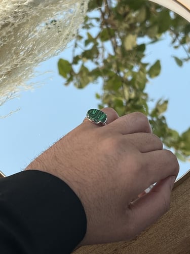 خاتم ملكي فضة عيار( 925 ) لون مميز