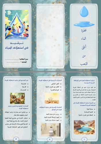 مطوية عن ترشيد استهلاك المياة