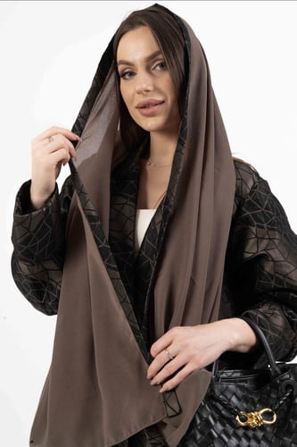 عبايه تفته هندي قصة بليزر متوفر لونين بني واسود