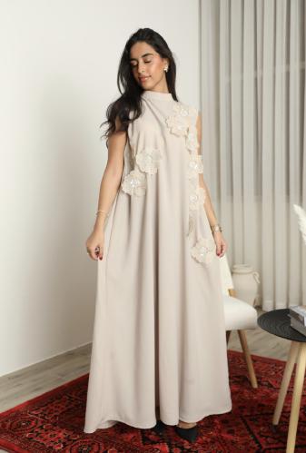 جلابيه بيج بورود مطرزه