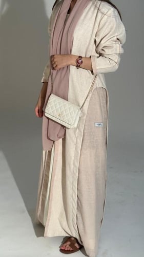 عباية ستريت لنن هندي بيج وبينك