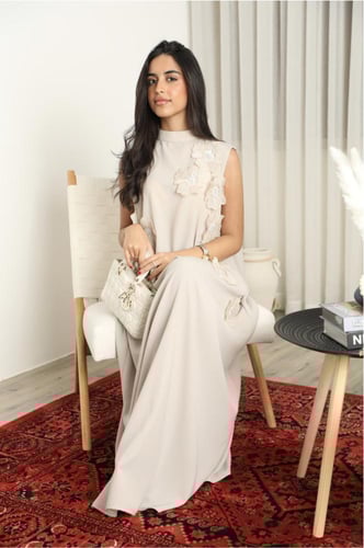 جلابيه بيج بورود مطرزه