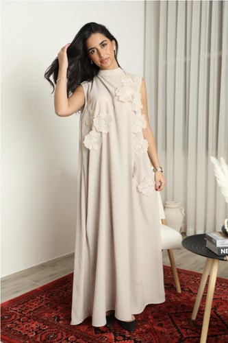 جلابيه بيج بورود مطرزه