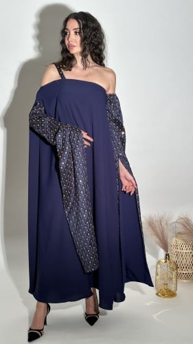 جلابية كريب أندونيسي كحلي