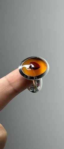 أصفر زجاجي بعين زعفرانيه