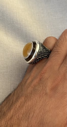 بقراني عين صفراء | تراش يدوي