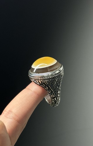 بقراني عين صفراء | تراش يدوي