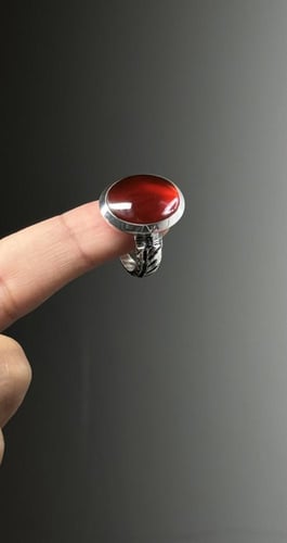 أحمر زجاجي مائي عالي مشجر بطن الحجر