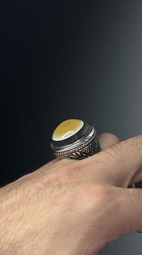 بقراني عين صفراء | تراش يدوي