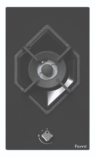 سطح غاز 30 سم زجاج اسود F01