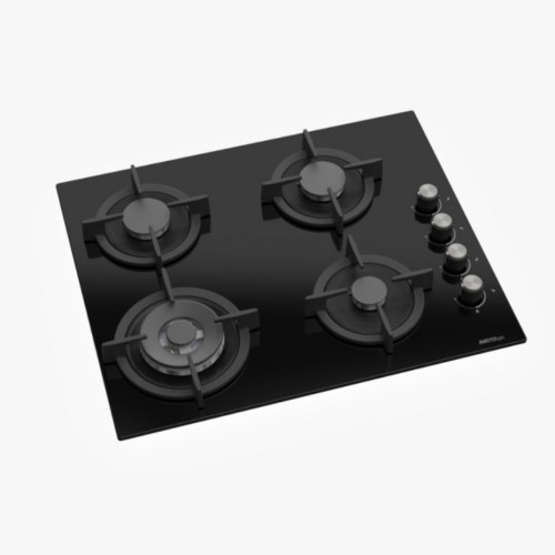 سطح 60 سم زجاج أسود تركي ماستر غاز