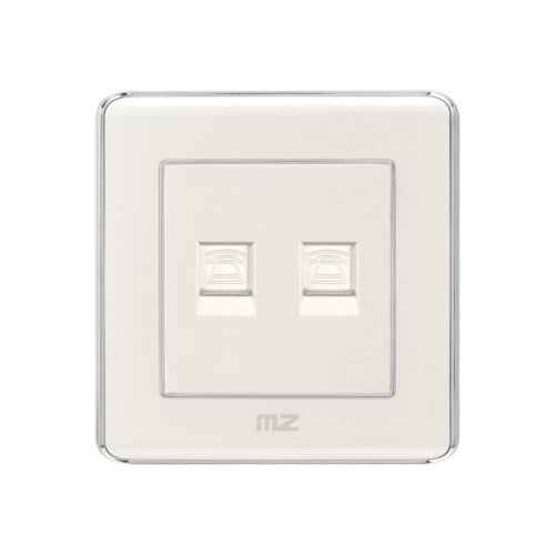 فيش تليفون مزدوج ديكور - لؤلؤي فضيL50