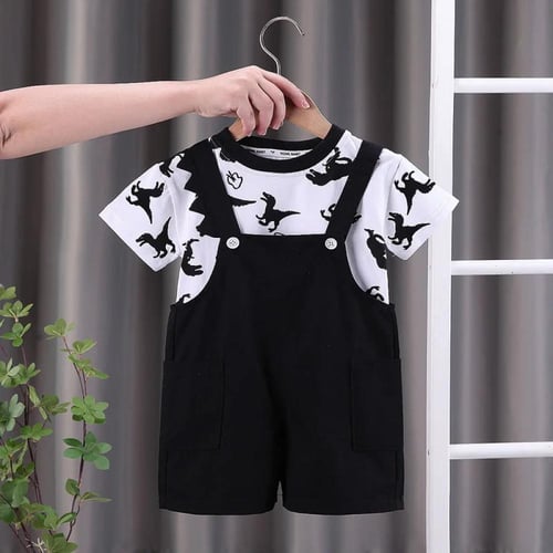 بدلات ملابس صيفية بطباعة ديناصور