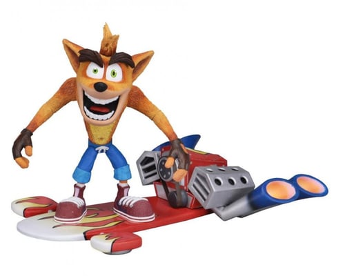 Crash Bandicoot Hoverboard Crash Deluxe Figure
