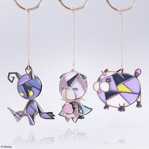 Kingdom Hearts Stained Glass Keychain Set