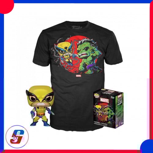 Funko Pop Marvel Metallic Wolverine Pop And Tee Ex...