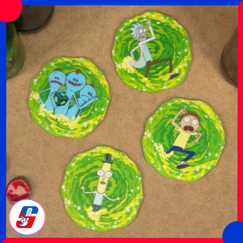 Rick and Morty 3D Coasters Four-Pack