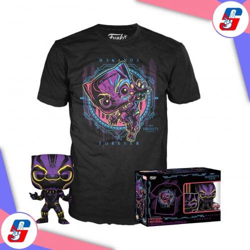 Pop! & Tee: Marvel Blacklight- black light - Black...
