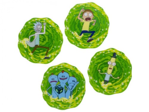 Rick and Morty 3D Coasters Four-Pack