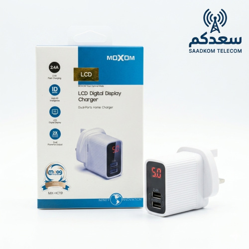 Moxom LCD charger with two USB ports