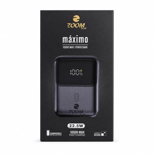 باور بانك Zoom Plus Maximo 10000mAh بشاشة رقمية