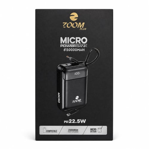 Zoom Plus Micro Power Bank, 20000mAh Capacity, 22....