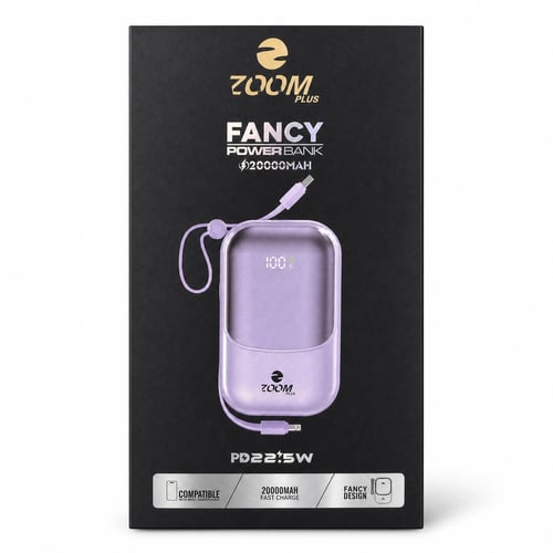 Zoom Plus Fancy 20000mAh Power Bank with Fast Char...