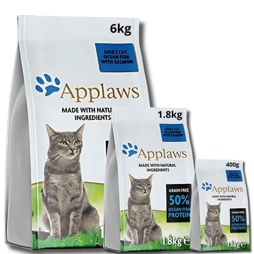 أبلاوز – أكل جاف للقطط المعقمة بنكهة السمك والسلمو...