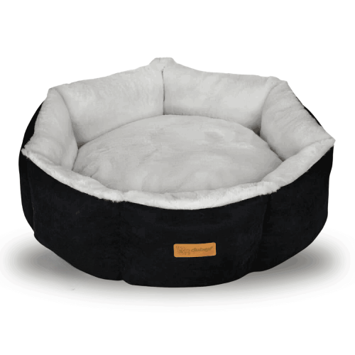 سرير قطط كاب كيك ناعم من شركة فيلاين قو اللون اسود...