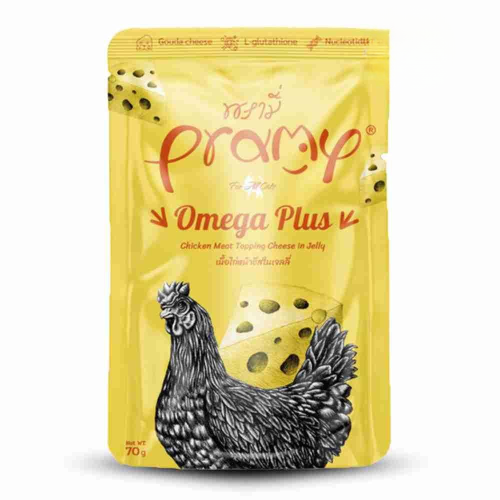 برامي اوميقا بلس اكل قطط رطب بنكهة الدجاج مع الجبن...