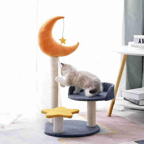 خداشة الهلال للقطط متعددة الاستخدامات مثالية للنوم...