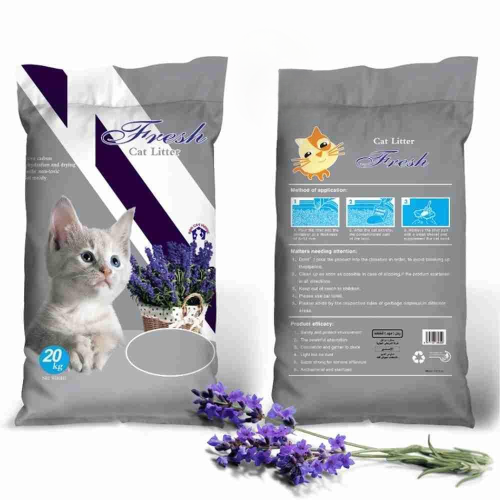 رمل فريش لفضلات القطط برائحة اللافندر متعدد الاوزا...