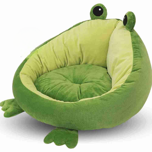 جلسة على شكل ضفدع للحيوانات الاليفة