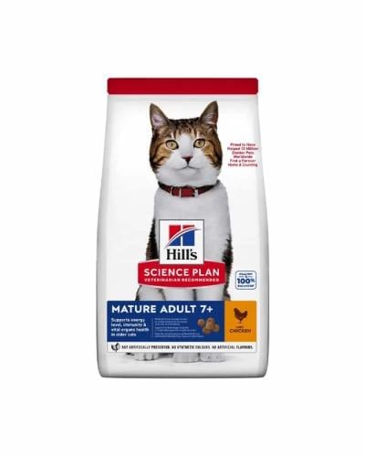 هيلز ساينس بلان طعام للقطط الكبيرة +7 بالدجاج متعد...