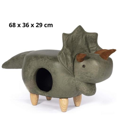 بيت قطط وكلاب على شكل ديناصور لون اخضر وينفع كرسي...