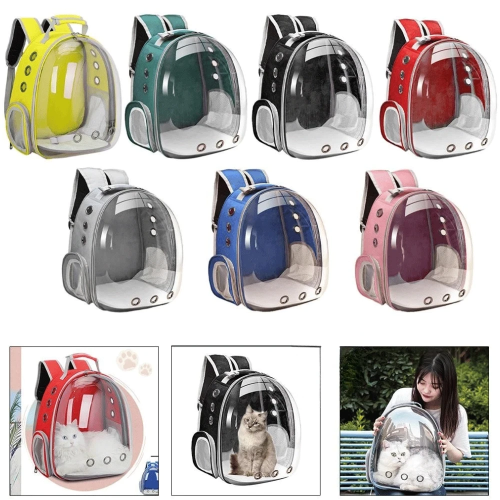 شنطة ظهر شفافه للقطط والجراء متعددة الالوان