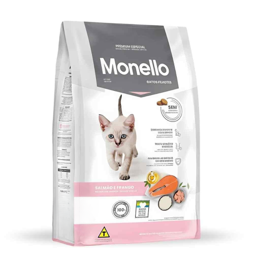 مونيلو طعام جاف للقطط الصغيرة بنكهة الدجاج والسلمو...