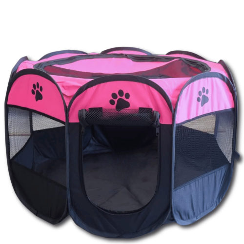 بيت دائري للحيوانات الأليفة لون وردي متوفر بثلاثة...