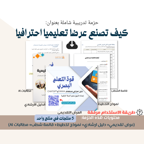 حزمة تدريبية شاملة: كيف تصنع عرضًا تعليميًا احتراف...