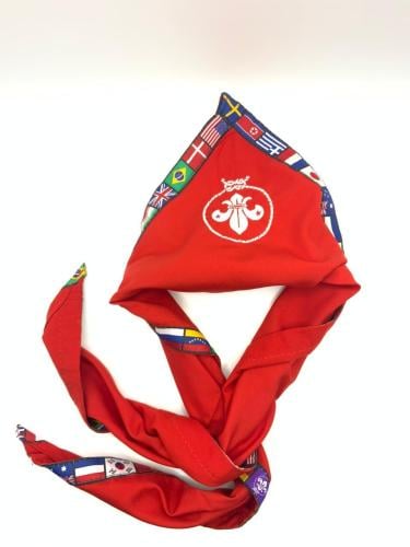 منديل بشريطة الدول العالمية مطرز بشعار العالمية -...