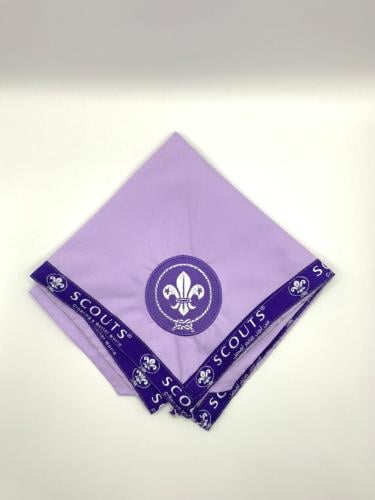 منديل اسكوت موف فاتح مطرز بشعار العالمية