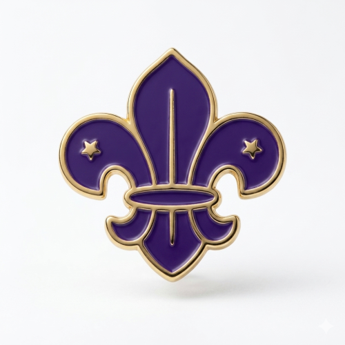 ماسك منديل شعار scouts بنفسجي معدن